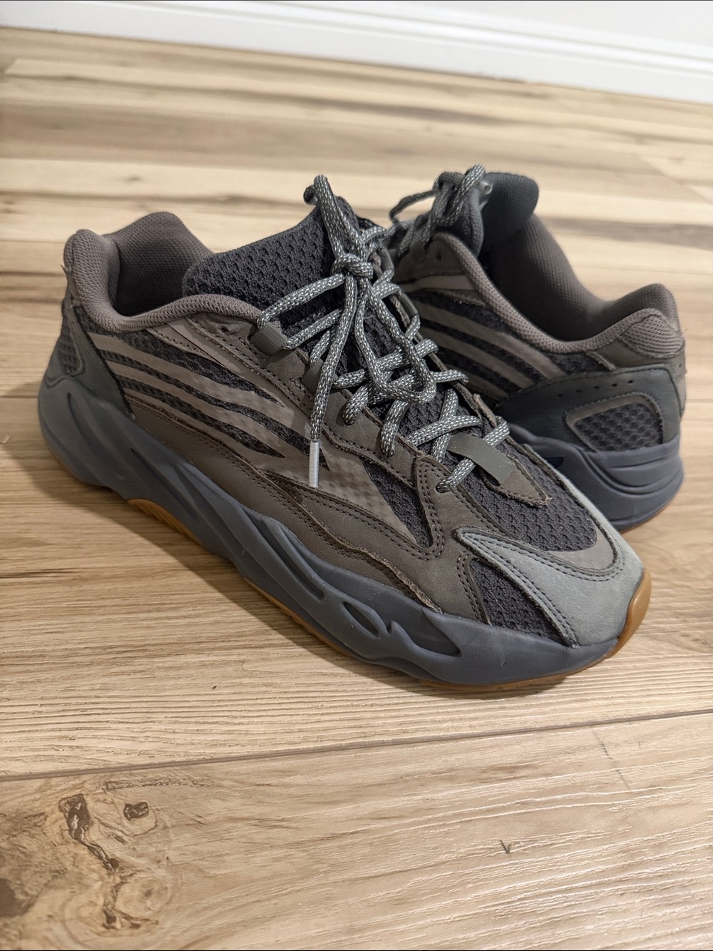 Yeezy Ortholite Adidas Athletic Low-Top Sneakers in Dark Gray